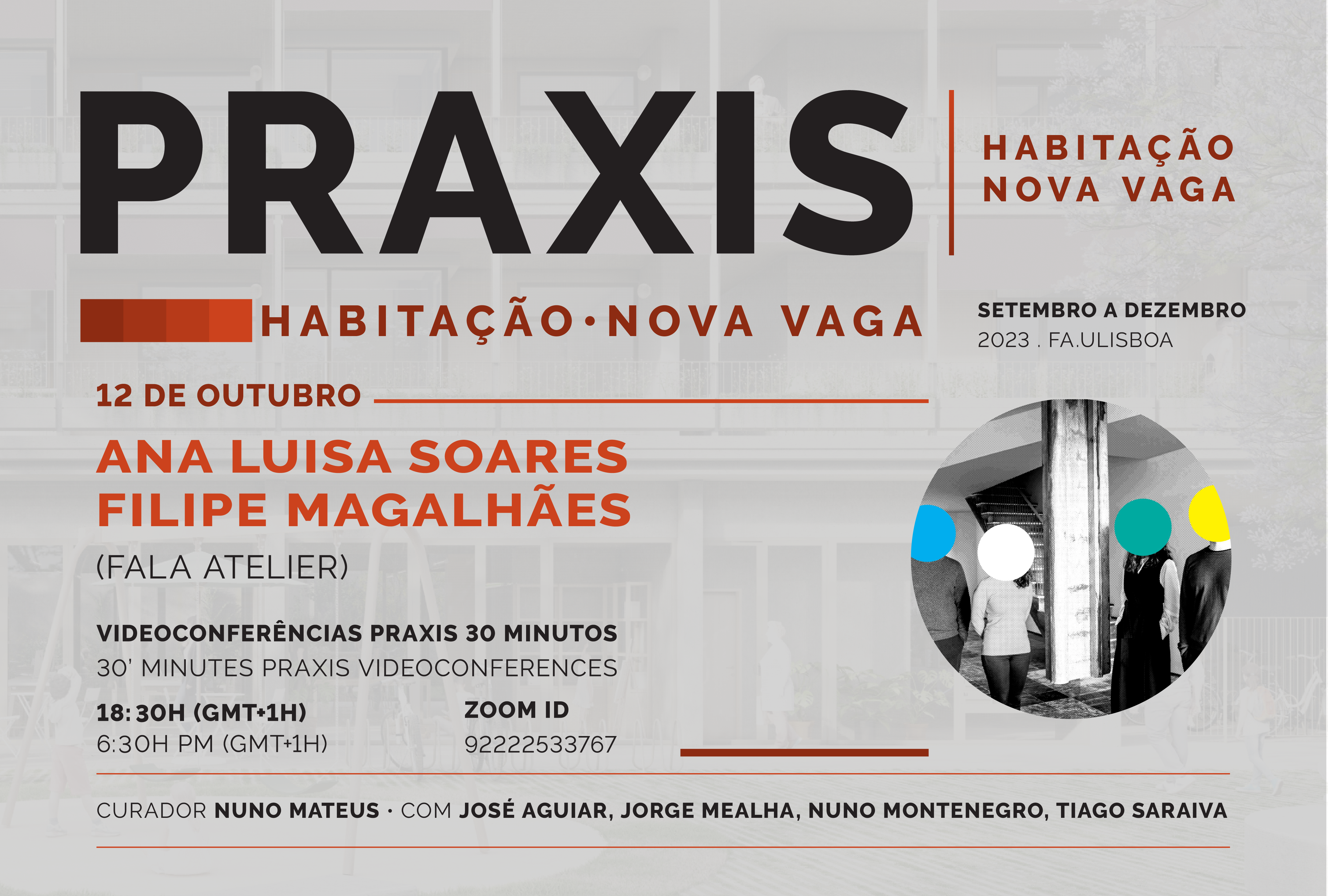 Praxis Habitação Nova Vaga com FALA ATELIER, dia 12 de outubro, 18h30, online