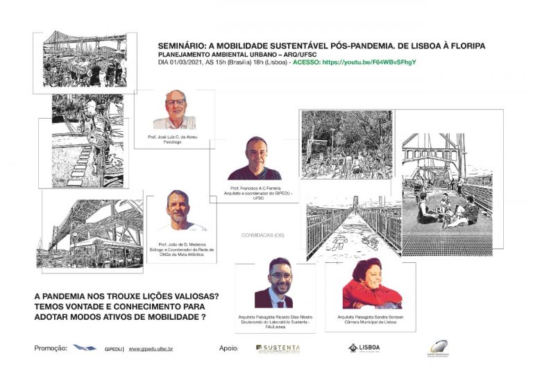 Participação de doutorando Ricardo Ribeiro no Seminário “A mobilidade sustentável pós-pandemia: de Lisboa a Floripa”
