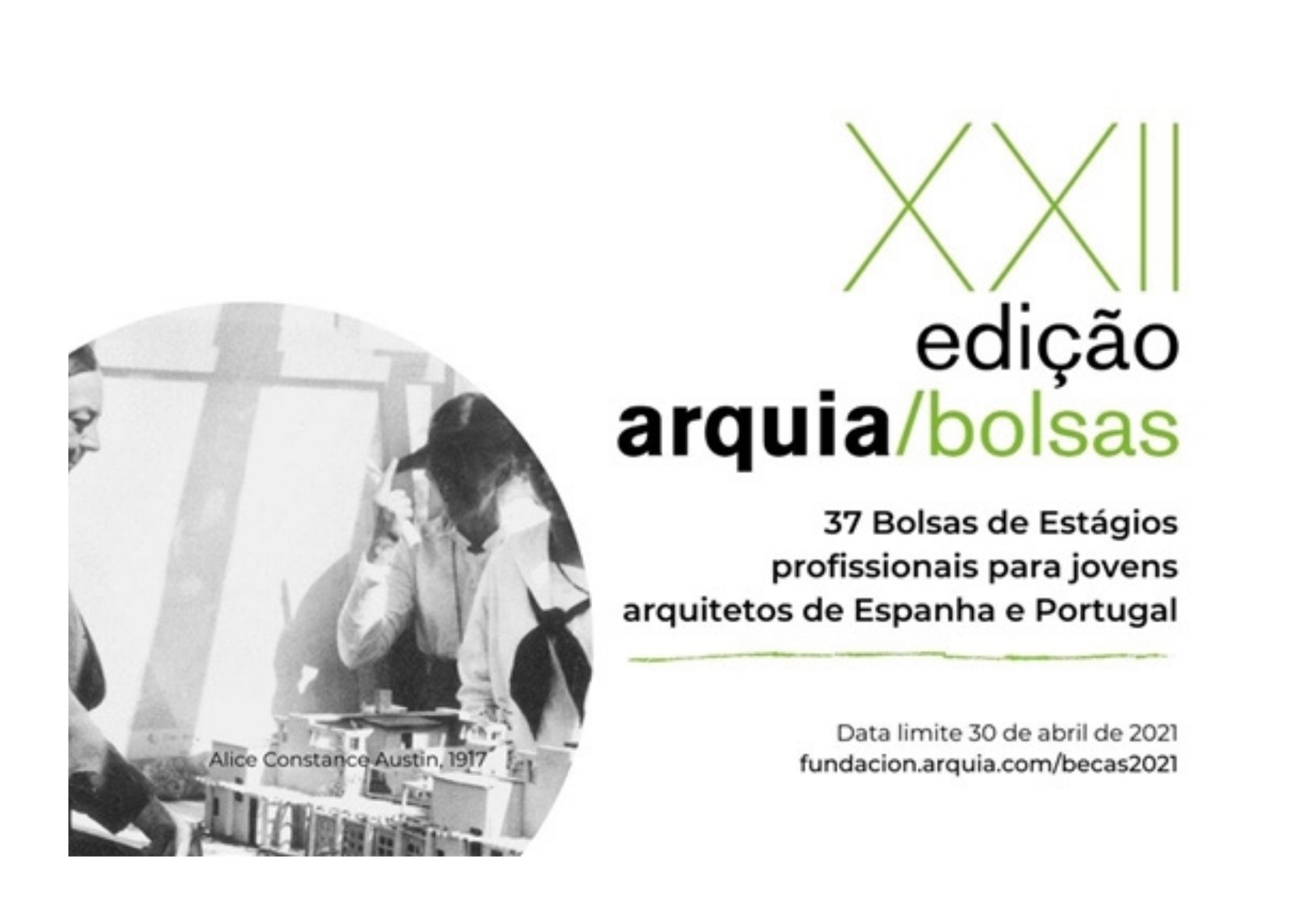 Aberto concurso para atribuição de 37 bolsas de estudo para estudantes de Arquitetura e jovens arquitetos de Portugal e Espanha até 30 de abril