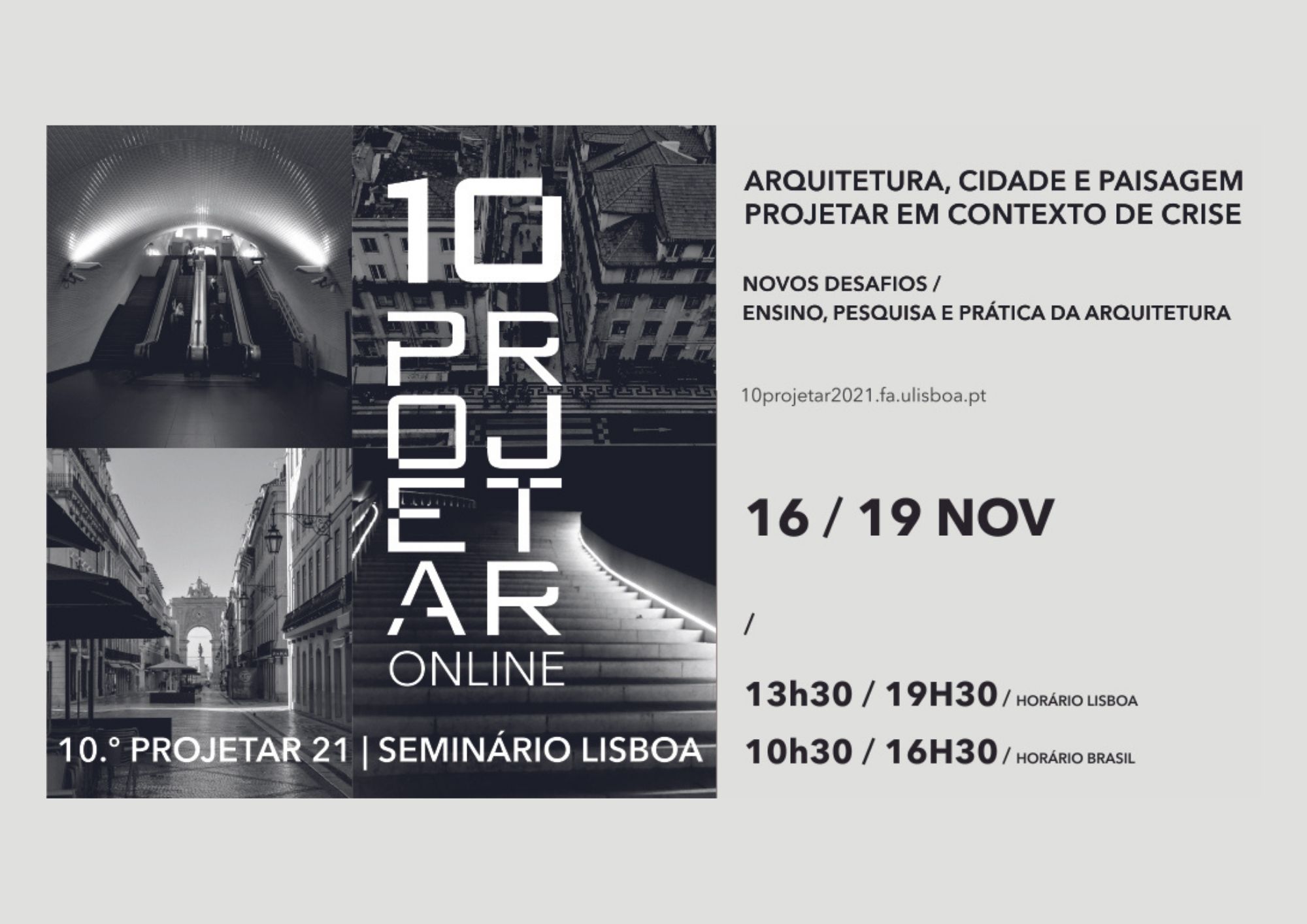 Conferência 10.º projetar 21, de 16 a 19 de novembro, online