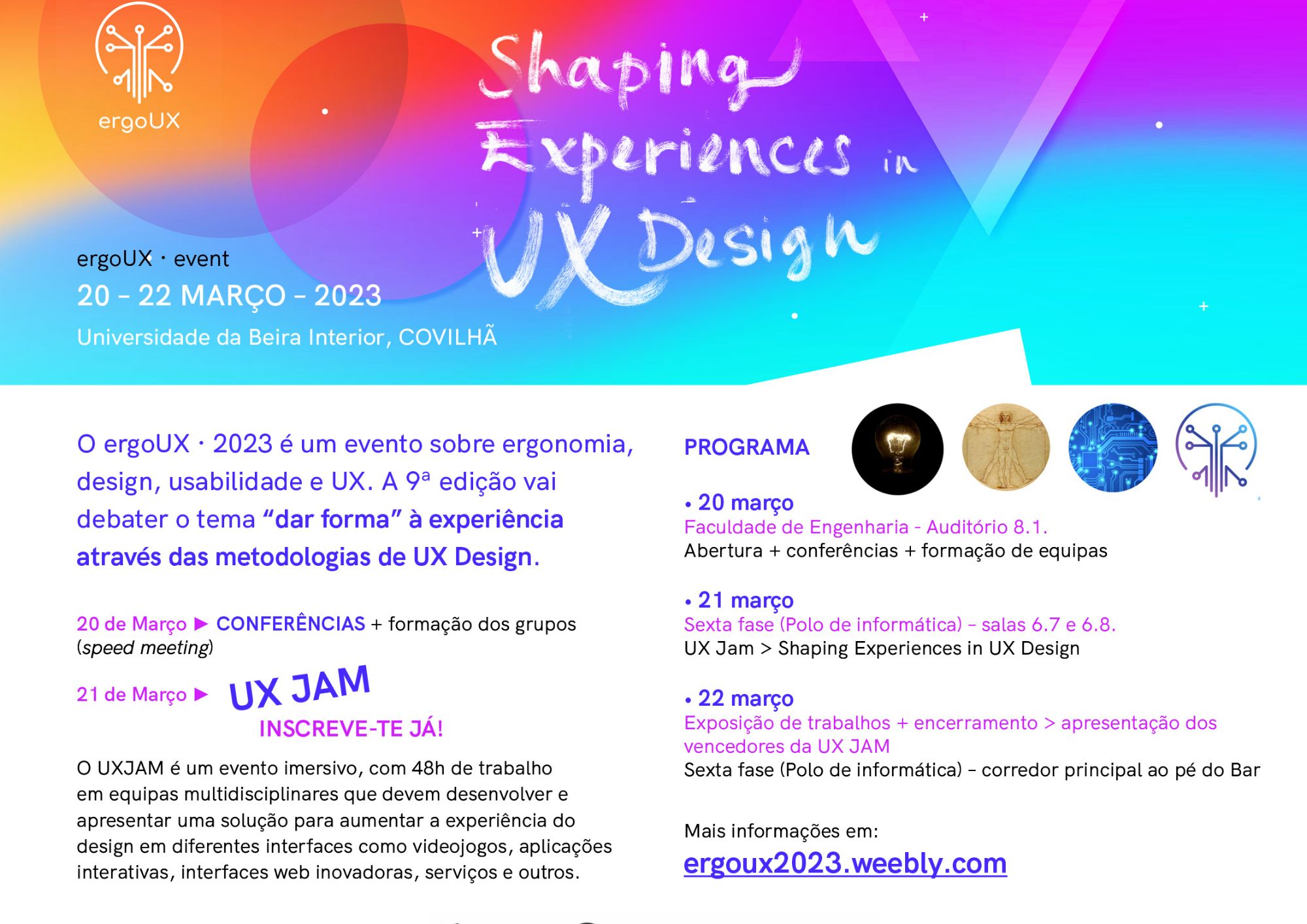 ErgoUx realiza-se de 20 a 22 de março  na UBI - Covilhã