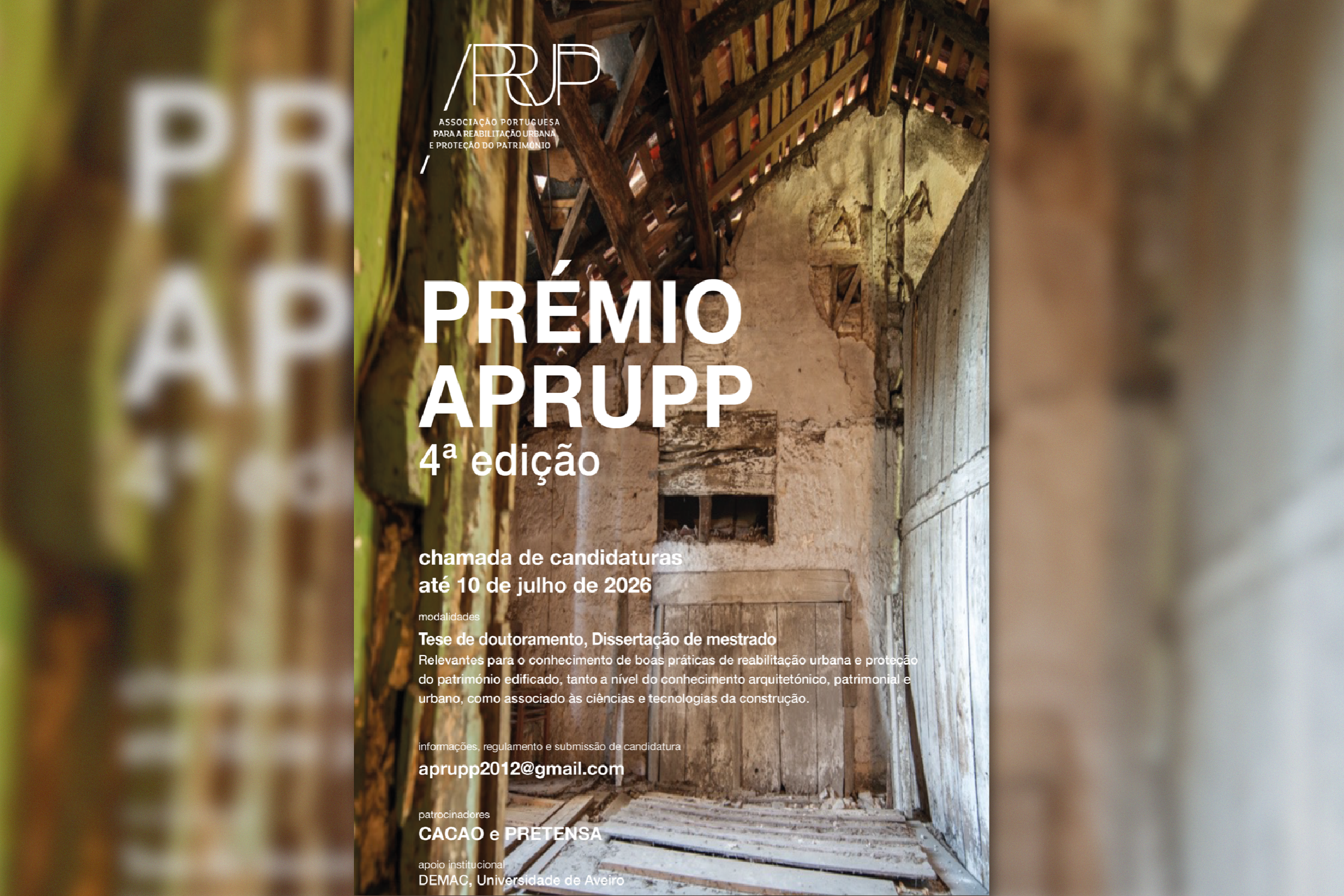 Candidaturas abertas: Prémio APRUPP 2026