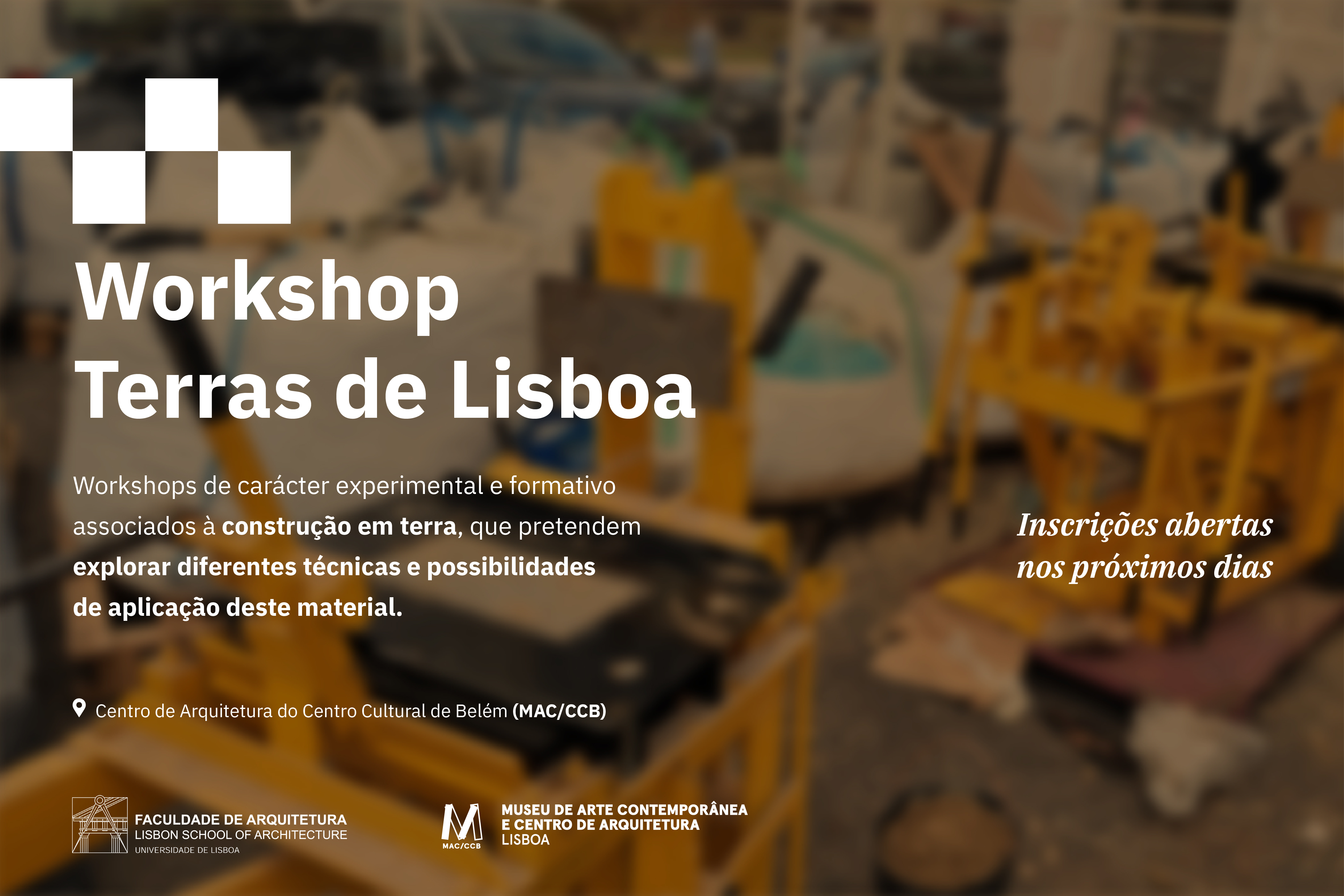 Inscrições abertas para o Workshop Terras de Lisboa no CCB