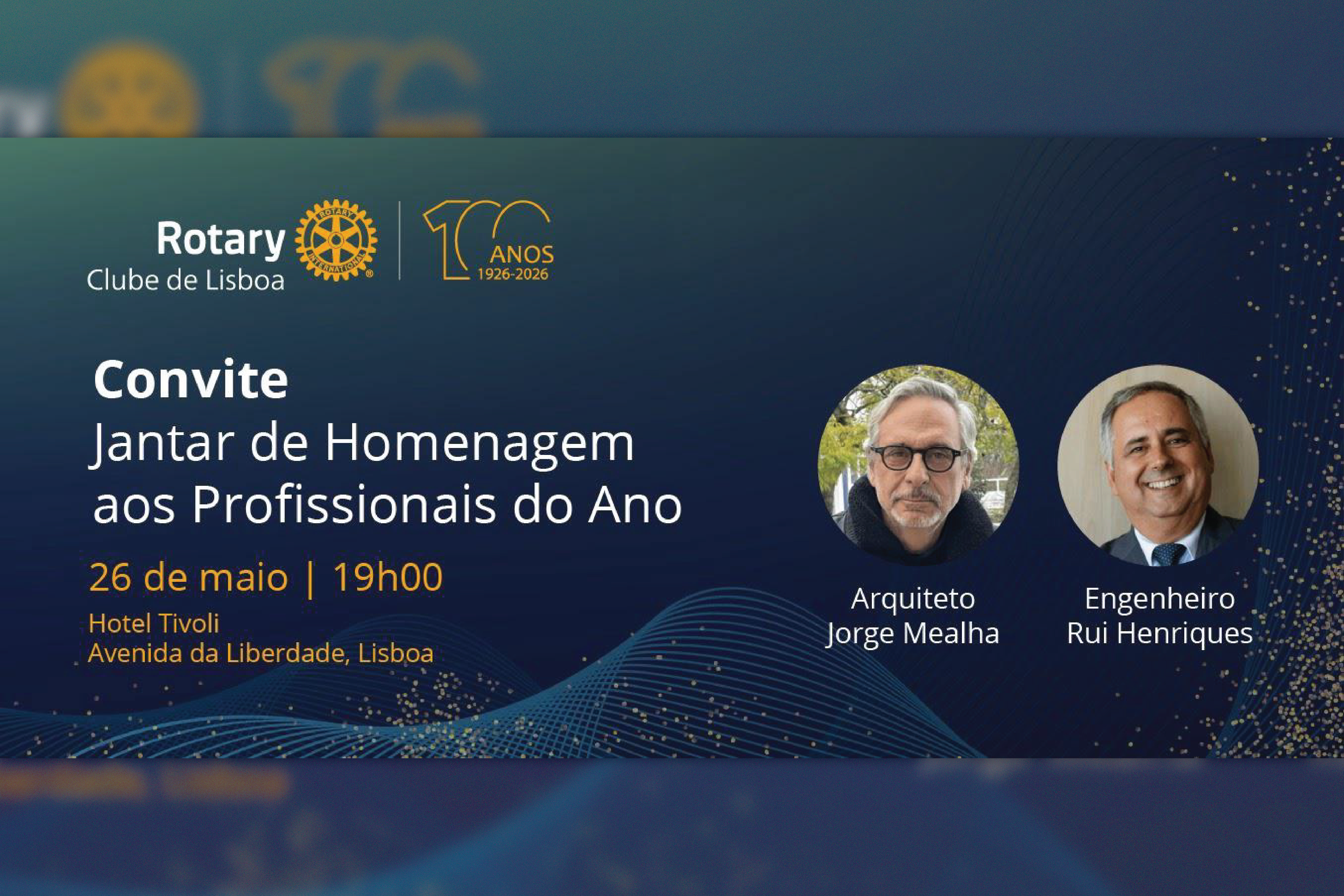 O Rotary Clube de Lisboa distingue o Professor Jorge Mealha em cerimónia de Homenagem aos Profissionais do Ano