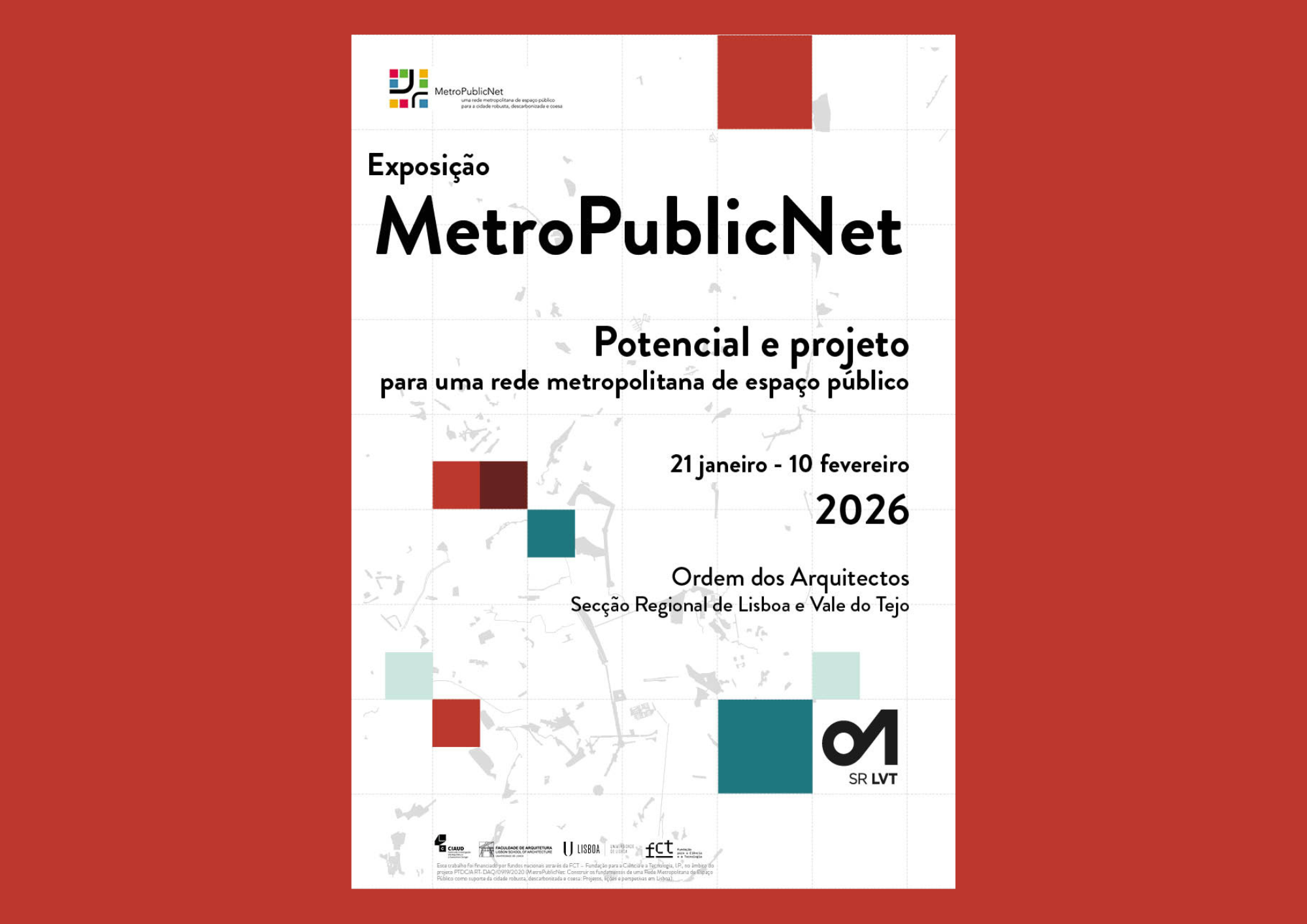 Exposição do projeto MetroPublicNet chega à Ordem dos Arquitetos no dia 21 de janeiro