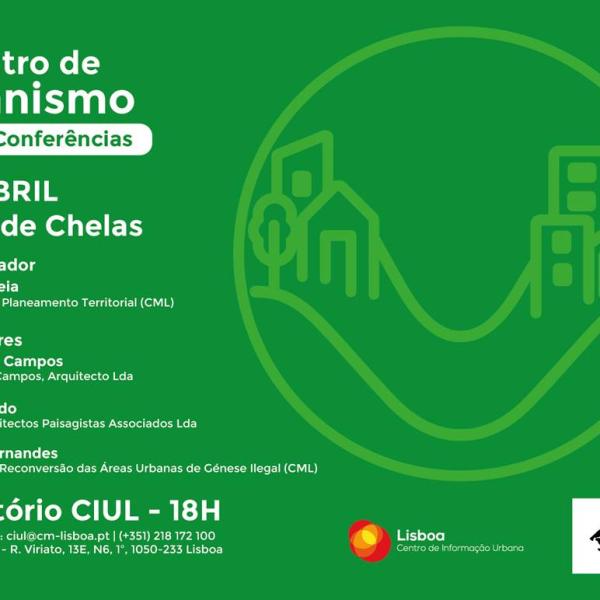 3ª Sessão do Encontro de Urbanismo “Lisboa, A Cidade dos Vales” – Vale de Chelas, 20 de abril às 18h, no CIUL