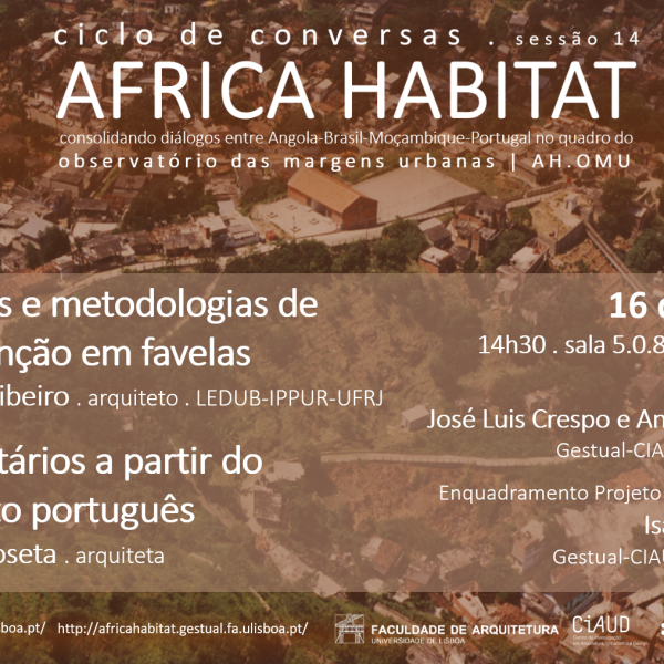 4.º ciclo de conversas - sessão 14 - Africa Habitat, dia 16 de junho, 14h30, sala 5.08