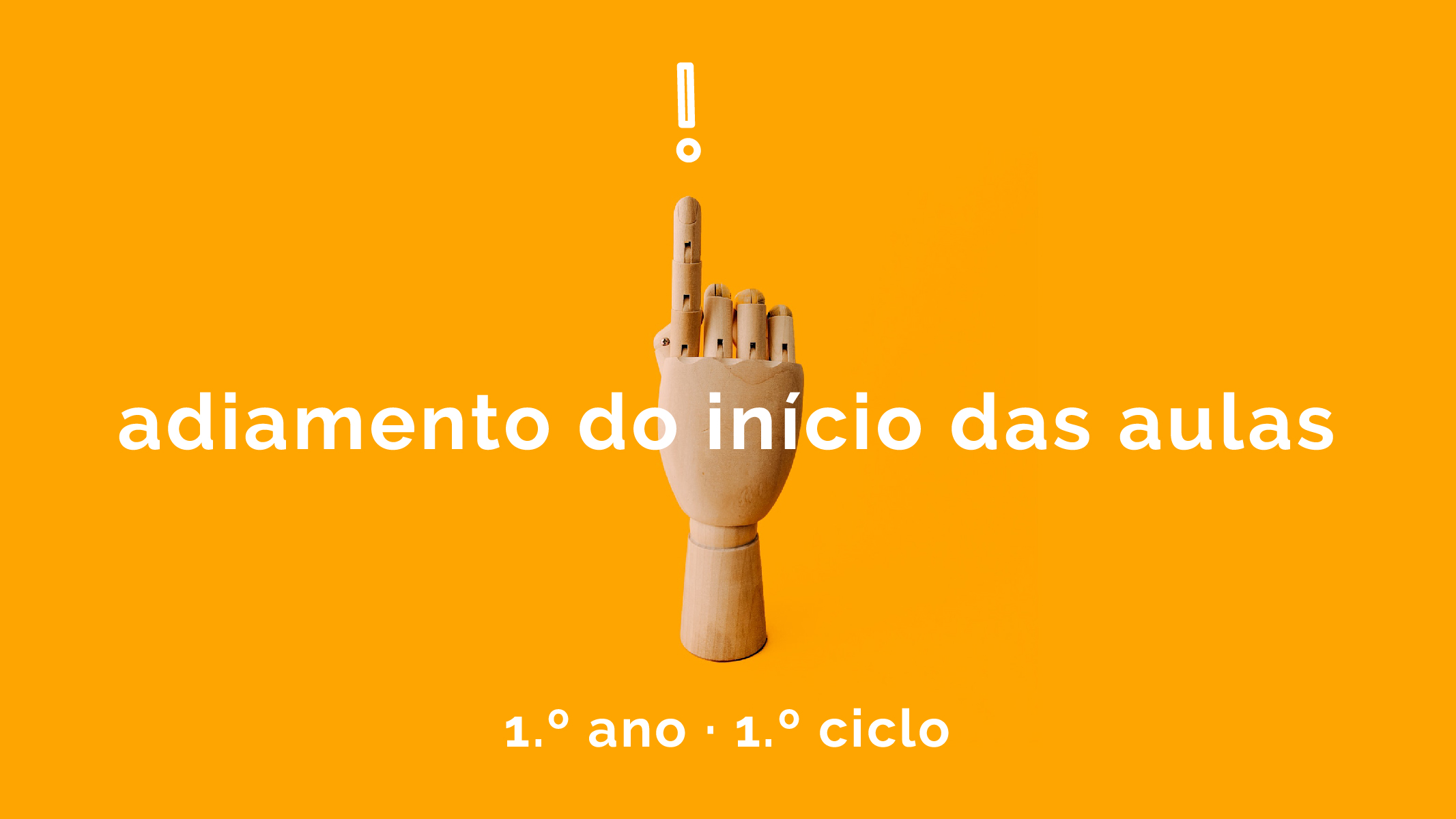 Início do ano letivo para os alunos do 1.º ano