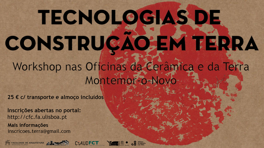 Inscrições para o workshop Tecnologias de Construção em Terra