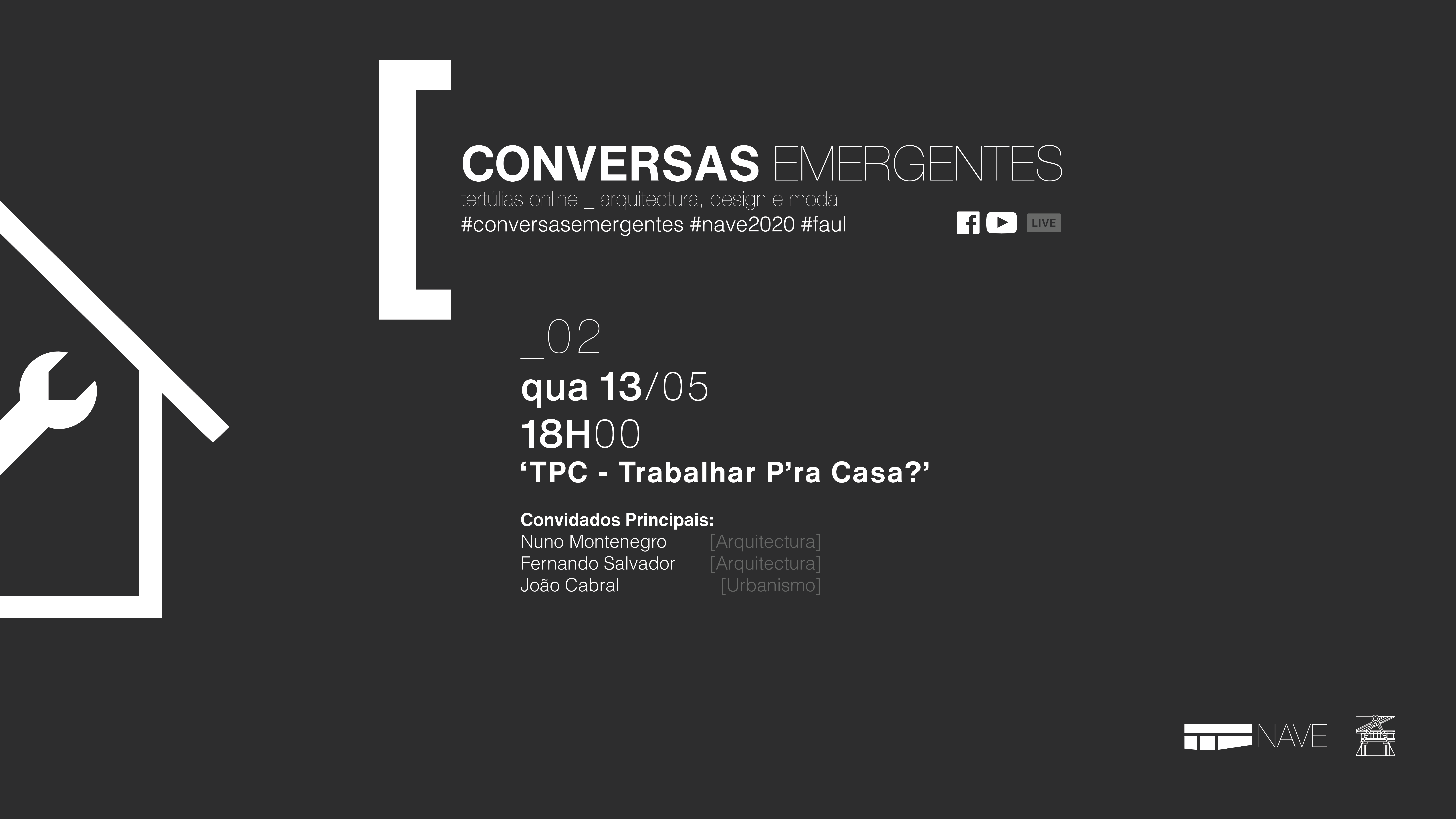 CONVERSAS EMERGENTES” do NAVE a 13 de maio, pelas 18h 