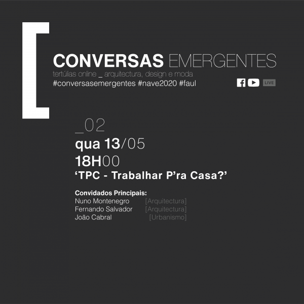 CONVERSAS EMERGENTES” do NAVE a 13 de maio, pelas 18h 