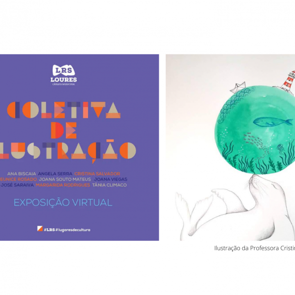 A Professora Cristina Salvador participou numa Exposição colectiva de ilustração virtual