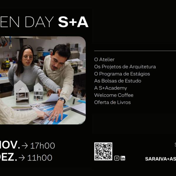 A Saraiva e Associados S+A abre as portas a estudantes e docentes dias 22 de novembro e 14 de dezembro