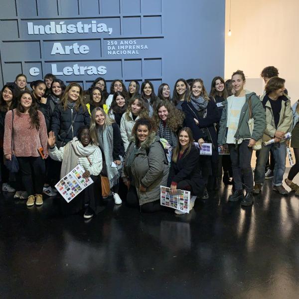 Alunos de Design da FA visitaram a exposição Indústria, Artes e Letras: 250 anos da Imprensa Nacional 