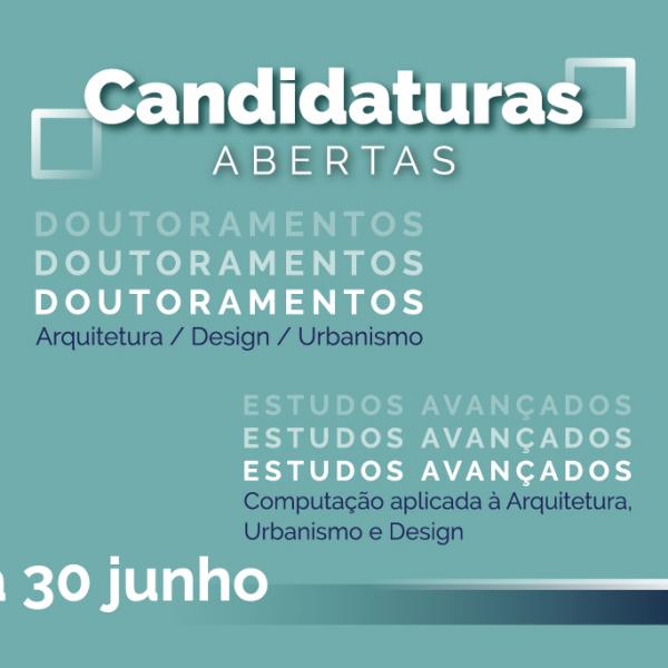 Até 30 de junho, estão abertas as candidaturas a Mestrado Não Integrado, Doutoramento e Pós-graduação