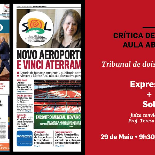 Aula Aberta de Design de Comunicação: Tribunal de dois semanários