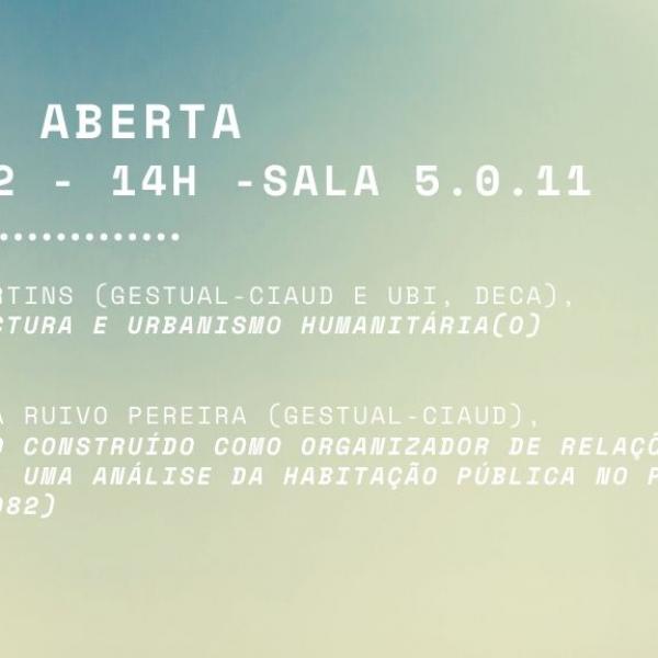 Aula Aberta no âmbito da UC Laboratório 3 - 13 Dezembro 14h