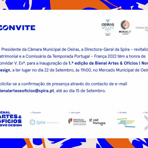 Bienal de Artes & Ofícios | Novo Design 2022, Oeiras de 20 a 25 de setembro em Oeiras