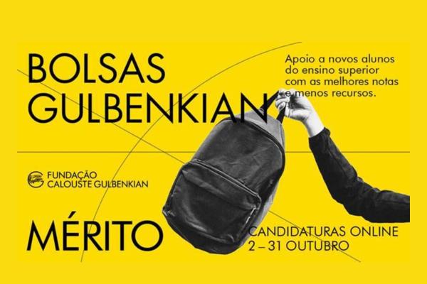 Candidaturas abertas para Bolsas de mérito da Gulbenkian, até 31 de outubro