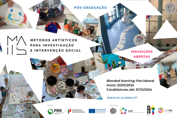 Candidaturas para a Pós-graduação em Métodos Artísticos para Investigação e Intervenção Social