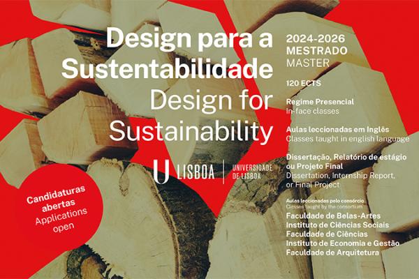Candidaturas para o Mestrado em Design para a Sustentabilidade 