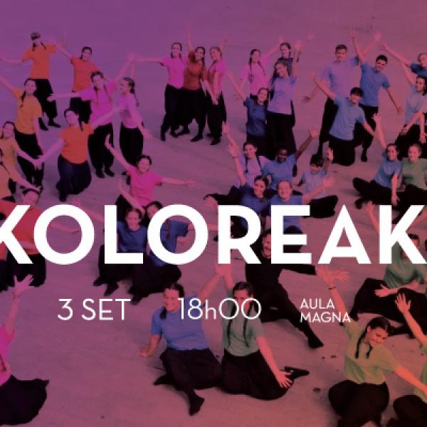 Concerto KOLOREAK, dia 3 de setembro, 18h Aula Magna