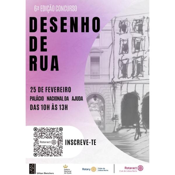 Concurso Desenho de Rua do Rotaract, dia 25 de fevereito, 9h, Palácio da Ajuda