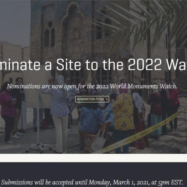 Estão abertas as candidaturas ao programa World Monuments Fund Watch 2022