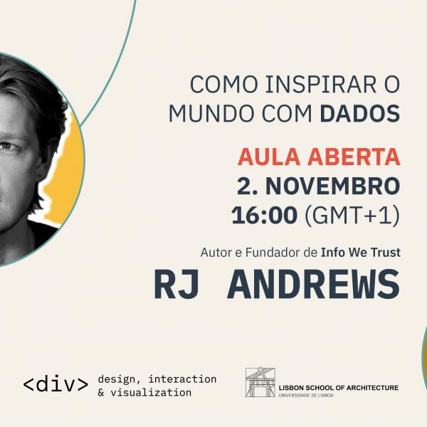 Grupo de investigação organiza aula aberta com RJ Andrews, 2 de novembro, 16h