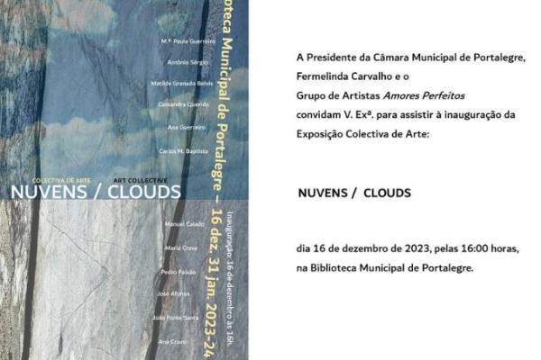 Inauguração da Exposição Nuvens/Winds, dia 16 de dezembro, 16h Biblioteca Municipal de Portalegre