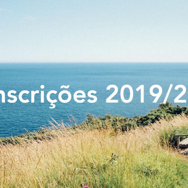 Inscrições para o ano letivo 2019/20