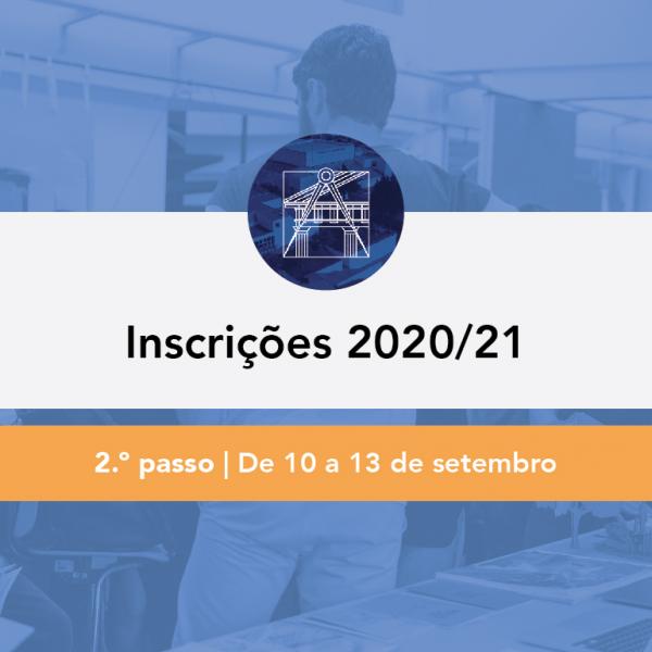 Inscrições para os alunos da FA para o ano letivo 2020/21