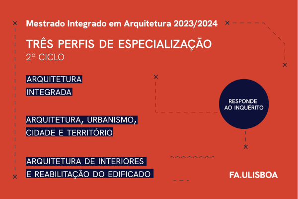 Mestrado Integrado em Arquitetura | Escolha do Perfil de Especialidade (Estudantes 3.º ano) 