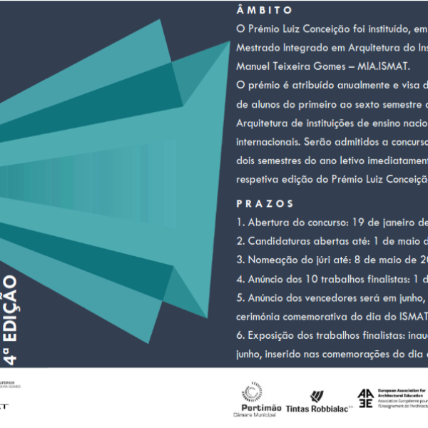 PRÉMIO INTERNACIONAL DE ARQUITETURA LUIZ CONCEIÇÃO | 19 JAN