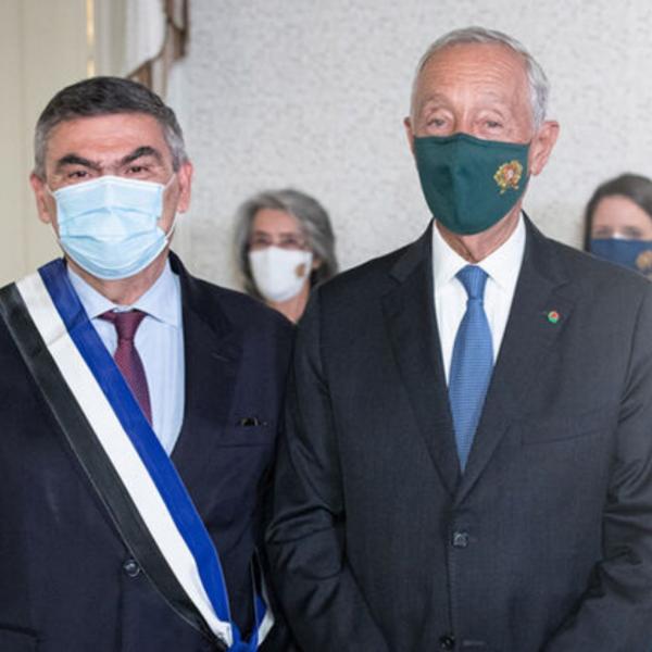 Professor António Manuel da Cruz Serra, Reitor Honorário da Universidade de Lisboa, condecorado pelo Presidente da República, com a Grã-Cruz da Ordem do Infante D. Henrique