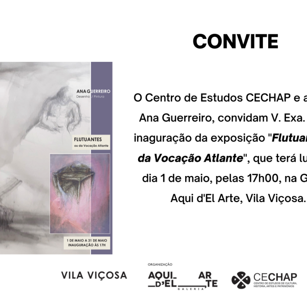 Professora Ana Guerreiro inaugura exposição de pintura a 1 de maio, 17h no CECHAP, em Vila Viçosa