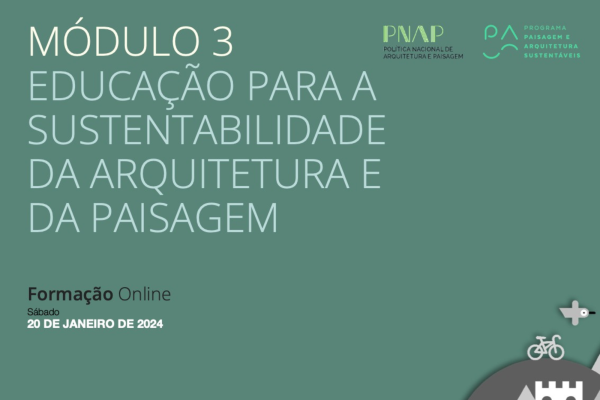 Programa paisagem e arquitetura sustentáveis formação certificada para professores online | gratuito, Dia 20 de janeiro 