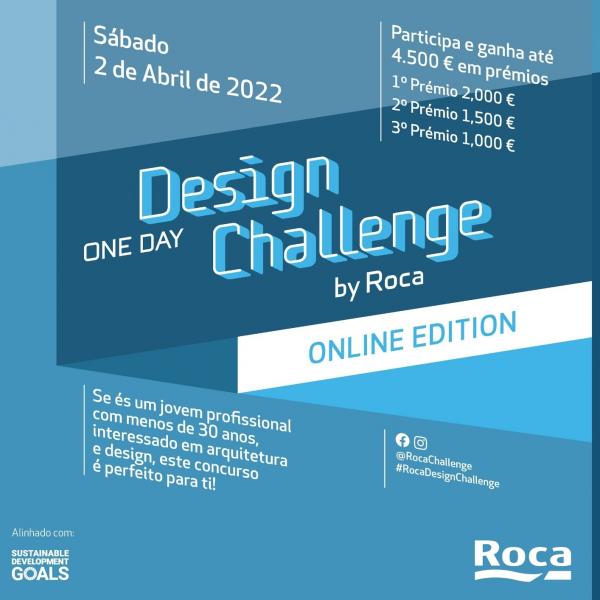 Roca One Day Design Challenge regressa a Portugal no dia 2 de abril de 2022, em formato online