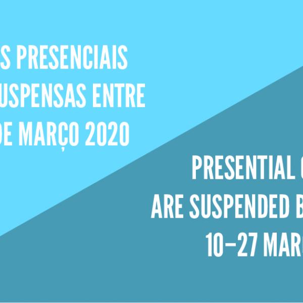 Suspensão de atividade letiva de 10 a 27 de março de 2020