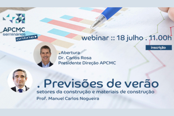 Webinar: Previsões de verão (setores da construção)